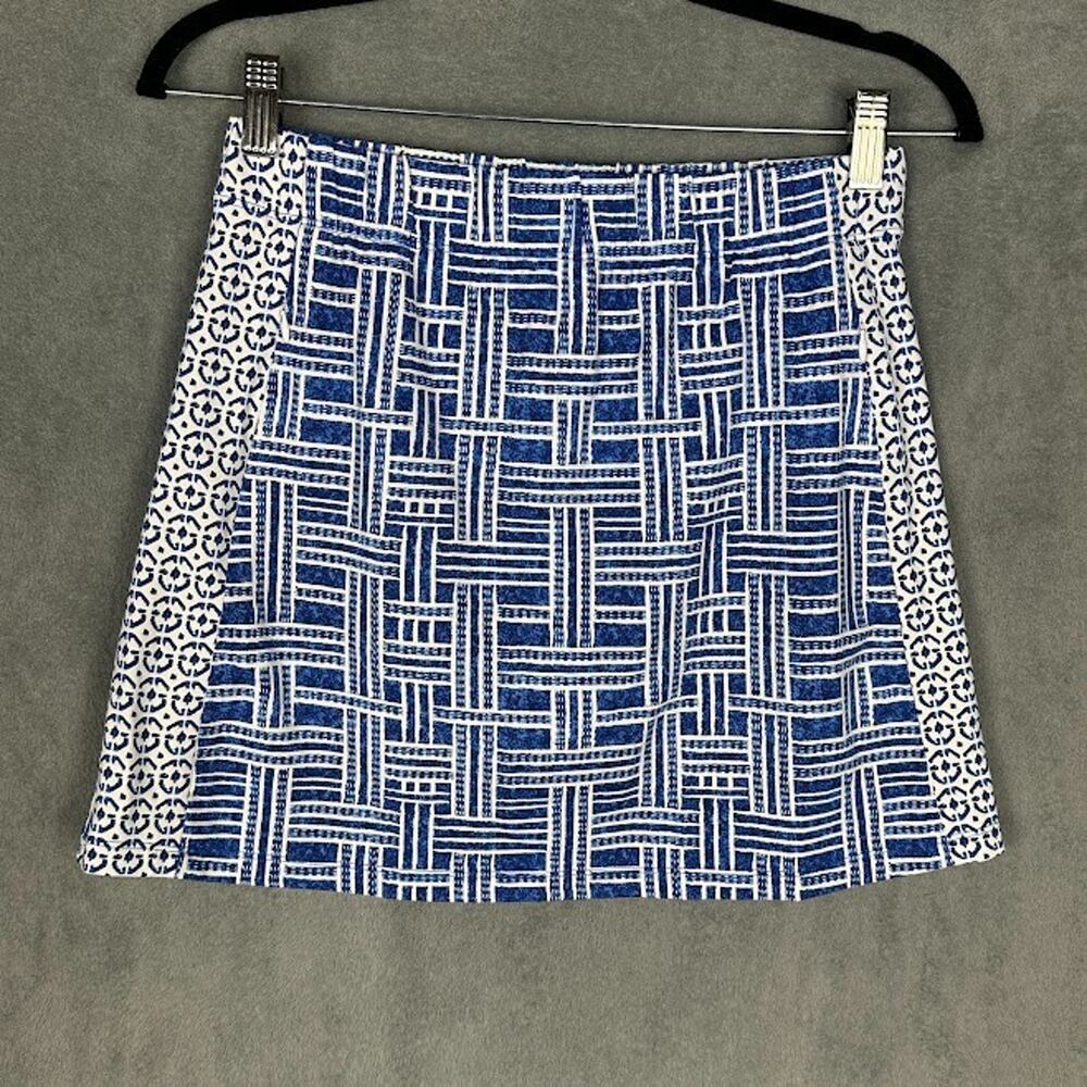 J Mclaughlin Skirt Womens Extra Small Blue Catalina Skort Preppy Golf Coastal